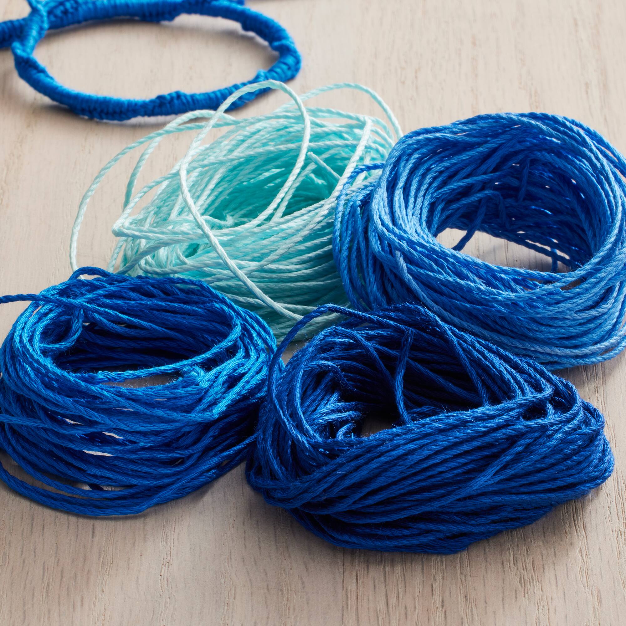6 Packs: 4 ct. (24 total) 1mm Blues Bamboo Cording by Bead Landing™